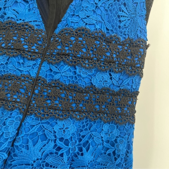 Diane Von Furstenberg Viera DVF Blue Lace V-Neck Dress 2 Nwt - Picture 14 of 15